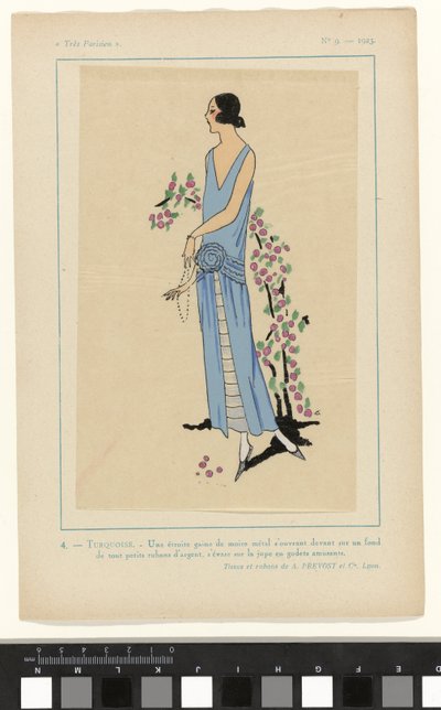 Bardzo paryski, 1923, nr 9: 4. - TURKUSOWY. - Wąska pochwa mory... autorstwa Anonymous