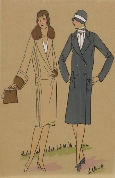 Bardzo paryski, 1928, nr 6: Kreacje PIWO / 2.- MONDAINE - Elegancki... autorstwa Anonymous