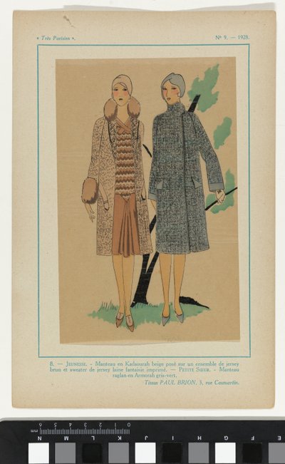 Bardzo paryski, 1928, nr 9: 8.- MŁODZIEŻ. Płaszcz Kadsourah... autorstwa Anonymous