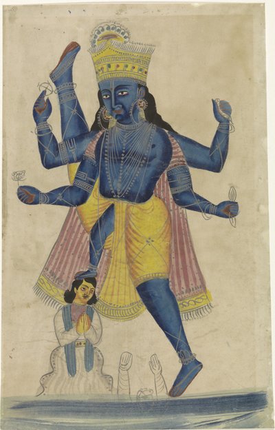 Inkarnacja Wamany (Trivikrama). autorstwa Anonymous