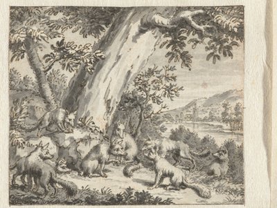 Lis, który miał obcięty ogon Projekty ilustracji do wydania Bajek Jeana de la Fontaine