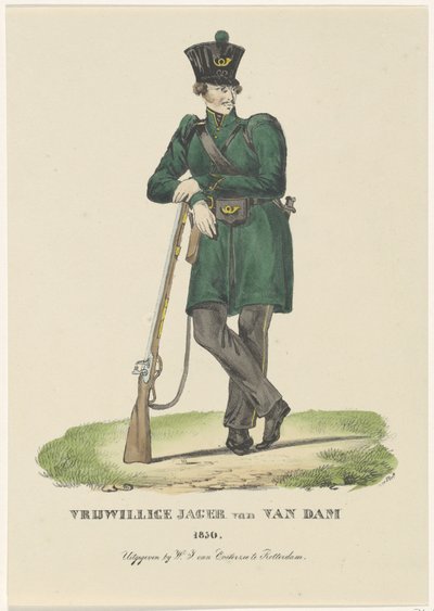 Dobrowolny myśliwy Van Dama, 1830 r Voluntary Hunter of Van Dam 1830 (tytuł na obiekcie) autorstwa Anonymous