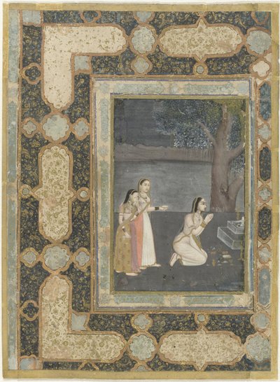 Kobiety przed ołtarzem linga (Bhairavi ragini) autorstwa Anonymous