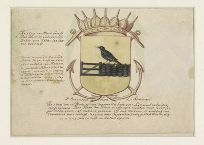 Herb Van Dorth i admirała Jacoba Willekensa oraz pusty herb autorstwa Anonymous