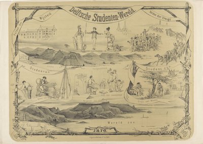 Świat studenta Delft, 1876 Świat Studencki Delft (tytuł na obiekcie) autorstwa Anonymous
