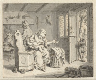 Wilk, matka i dziecko Projekty ilustracji do wydania Bajek Jeana de la Fontaine