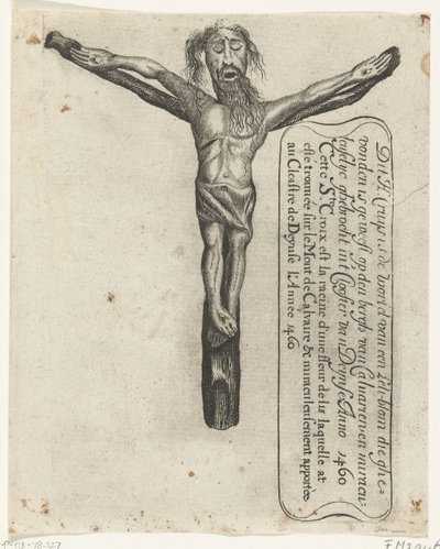 Cudowny krucyfiks w klasztorze Deinze, 1460 Ten H. Cruys jest korzeniem Leli-blom, który został znaleziony na den Bergh van Calvarien i Miraculeuselyc ghebrocht in