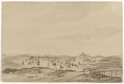 Wydobycie piasku na wydmach w pobliżu Hagi, 1846 autorstwa Anonymous