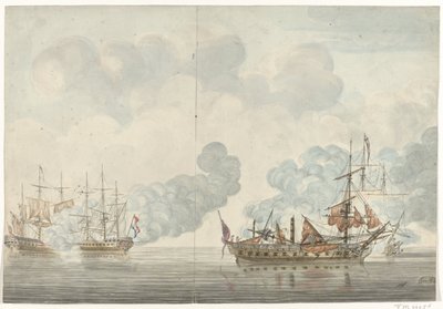 Bitwa morska o Kadyks, 1781 autorstwa Anonymous