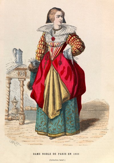Szlachcianka Paryża 1633 - Szlachcianka w Paryżu XVII wiek - kolekcja prywatna autorstwa Anonymous Anonymous