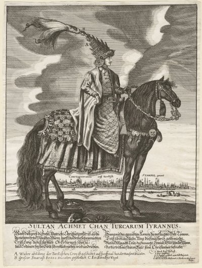 Ahmet III - Sułtan Ahmed III (1673-1736) - Anonim - 1710 - Miedzioryt - 37,5x28 - Kolekcja prywatna autorstwa Anonymous Anonymous
