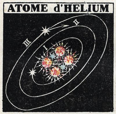 Atom i nauka: atom helu. Anonimowa ilustracja z 1925 r. Ze zbiorów prywatnych. autorstwa Anonymous Anonymous