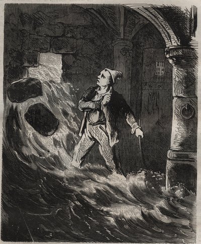 Próba ucieczki z Toulon Bagne w XIX wieku. Grawer „Historia skazanych od ich powstania do dnia dzisiejszego” (1877) autorstwa Pierre