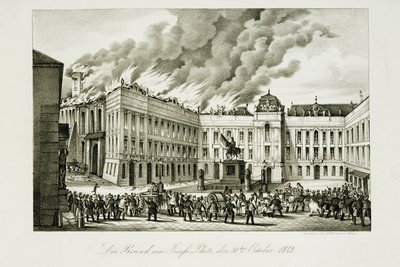 Spalanie Josefsplatz ... autorstwa Anonymous Anonymous