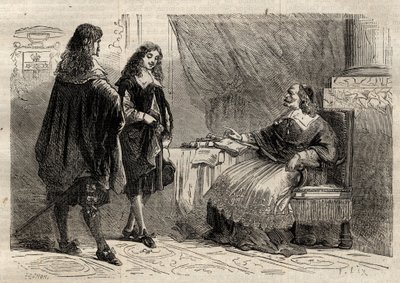 Kardynał Mazarin i Jean-Baptiste Colbert, francuscy mężowie stanu autorstwa Anonymous Anonymous