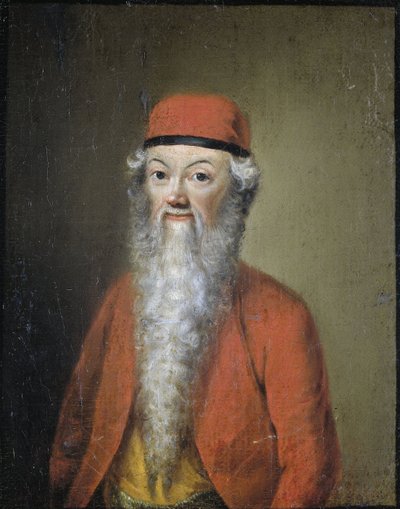 Karykatura Jean-Etienne Liotarda, ok.1752-1800 (olej na panelu) autorstwa Anonymous Anonymous