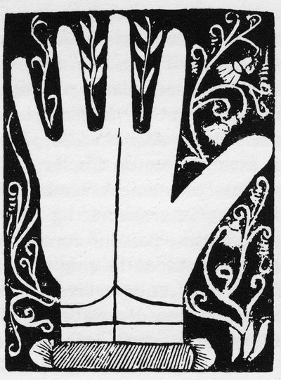 Chiromancia - Linia Saturna - Grawer 1545 w „Sztuce Chyromancji” Andre Corvo - kolekcja prywatna autorstwa Anonymous Anonymous