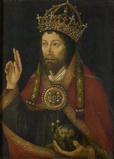 Chrystus jako Salvator Mundi, ok. 1500 r. (olej na desce) autorstwa Anonymous Anonymous
