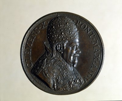 Klemens X (1590-1676). Brązowy medal. , Mediolan autorstwa Anonymous Anonymous