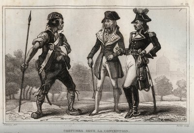 Kostiumy na mocy Konwencji. Grawer z 1859 roku w „Le Monde”. Historia wszystkich narodów od najdawniejszych czasów do współczesności”. przez ME de Lostalot-Bachoue (Lostalot Bachoue). Prywatna kolekcja. autorstwa Anonymous Anonymous