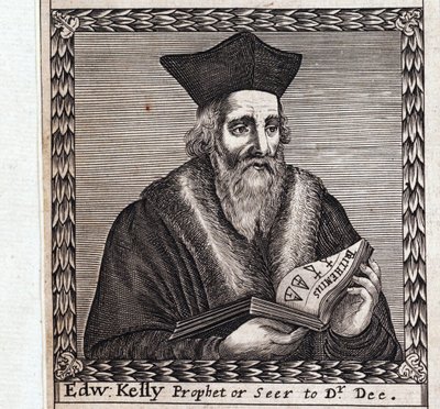 Edward Kelley lub Edward Talbot (1555-1597) - Anonimowa praca, grawerowanie autorstwa Anonymous Anonymous