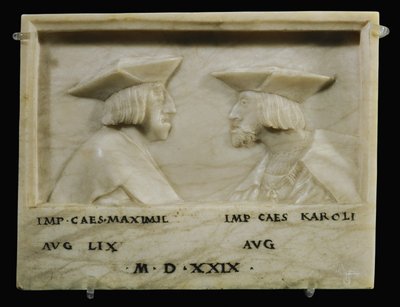 Cesarz Maksymilian I i jego wnuk cesarz Karol V ... (alabaster) autorstwa Anonymous Anonymous
