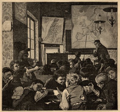 Koniec klasy - szkoła - - grawer 1890 autorstwa Anonymous Anonymous