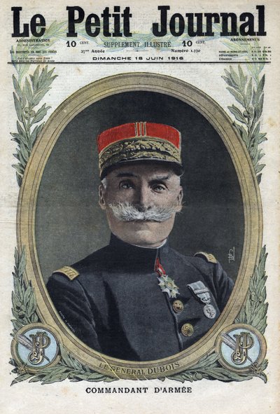 I wojna światowa 1914-1918 (wojna 14-18). Portret francuskiego generała Pierre