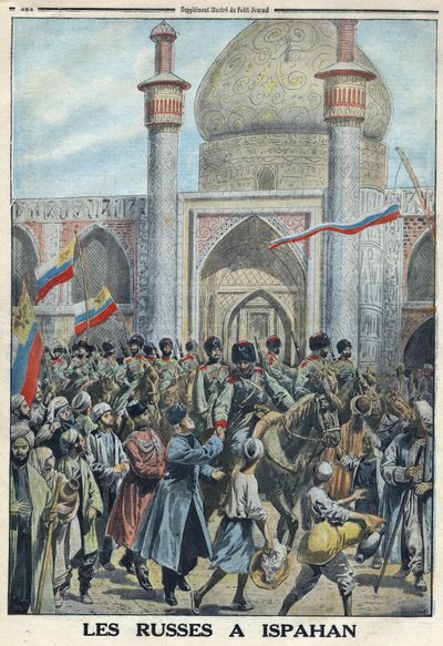 I wojna światowa 1914-1918 (wojna 14-18). Armia rosyjska w Isfahanie w Iranie. W „” Le Petite Journal” autorstwa Anonymous Anonymous