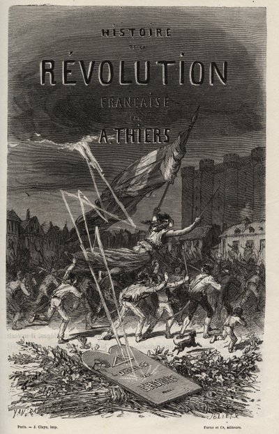 Frontyspis z 1866 r. „Historii rewolucji francuskiej” Adolphe Thiers. Prywatna kolekcja. autorstwa Anonymous Anonymous