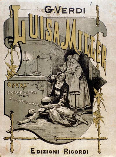Frontyspis partytury Luisy Miller, opera Giuseppe Verdi autorstwa Anonymous Anonymous