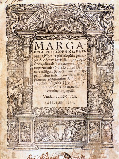 Frontyspis Margarita Philosophica (drzeworyt autorstwa Anonymous Anonymous