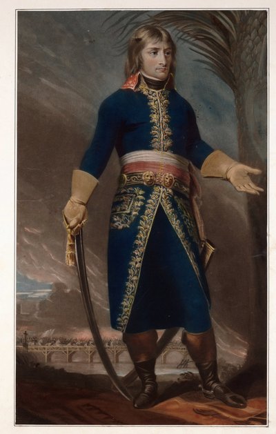 Generał Napoleon Bonaparte - Anonim - 1796 - Mezzotinta - 57,5x40,3 - Kolekcja prywatna autorstwa Anonymous Anonymous
