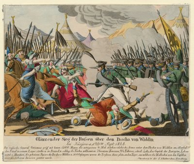 Guerre russo-turque de 1828-1829 - Wspaniałe zwycięstwo Rosjan nad paszą Widin (Omer Pacha Latas autorstwa Anonymous Anonymous