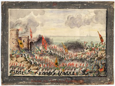 Guerre russo-turque de 1828-1829 Oblężenie Warny we wrześniu 1828 - Anonim - 1829 - Akwarela na papierze - 21x29,3 - Kolekcja prywatna autorstwa Anonymous Anonymous