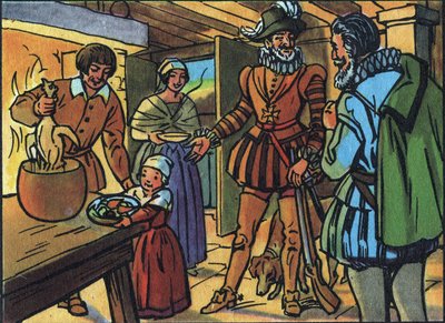Henryk IV i kurczak w garnku. Anonimowa ilustracja w „”Kolekcji suwerenów i głów państw Francji””. XX wiek. Prywatna kolekcja. autorstwa Anonymous Anonymous