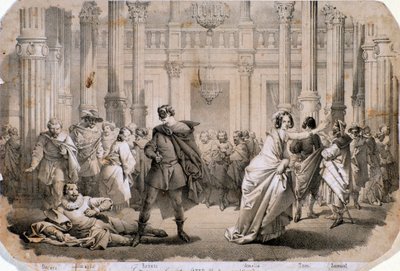 Ilustracja Bal maskowy, opera Giuseppe Verdi autorstwa Anonymous Anonymous