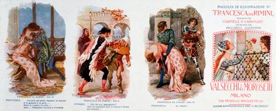 Ilustracje do Franceski da Rimini, dzieło Zandonai autorstwa Anonymous Anonymous