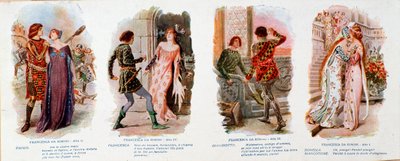 Ilustracje do Franceski da Rimini, dzieło Zandonai autorstwa Anonymous Anonymous