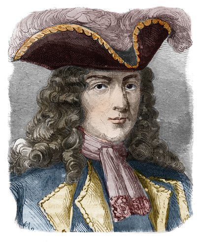 Jean-Bernard Louis de Saint Jean, baron de Pointis (1645-1707), francuski admirał i korsarz. Rycina XIX wieku. Prywatna kolekcja. autorstwa Anonymous Anonymous