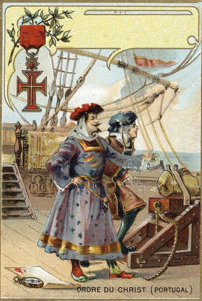 Rycerze ZAKONU CHRYSTUSA PORTUGALII. chromolitografia z końca XIX wieku. Prywatna kolekcja. autorstwa Anonymous Anonymous