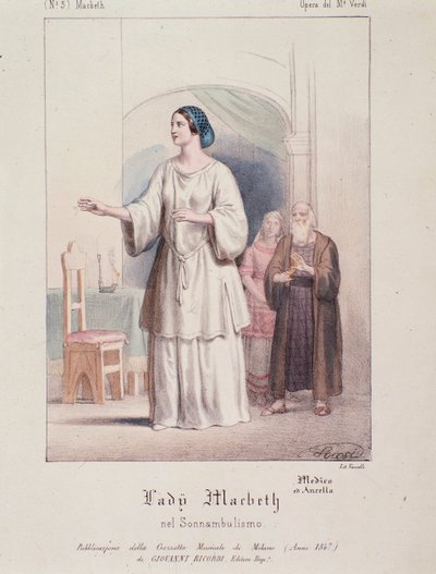 Postać Lady Makbet w Makbecie, opera Giuseppe Verdi autorstwa Anonymous Anonymous