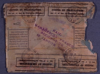 Ostatni list z nalotu Madagaskar-Francja (wypadek z 18 stycznia 1930) autorstwa Anonymous Anonymous