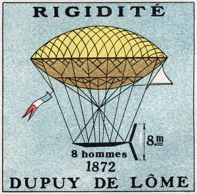 Les balloons: ballon haubanne Henri Dupuy de Lome (1816-1885) w 1872 r. Anonimowa ilustracja z 1925 r. Ze zbiorów prywatnych. autorstwa Anonymous Anonymous