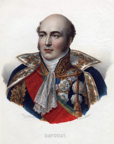 Louis Nicolas (Louis-Nicolas) Davout (1770-1823), Marszałek Francji - Anonim - 1835 - Litografia, akwarela - 32x24 - Kolekcja prywatna autorstwa Anonymous Anonymous