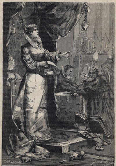 Lucrezia Borgia w Watykanie - grawer z "Lucrezia Borgia" Oscara Pio - 1883 autorstwa Anonymous Anonymous