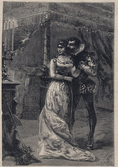 Lucrezia Borgia ze swoim pierwszym mężem Giovanni Sforza d