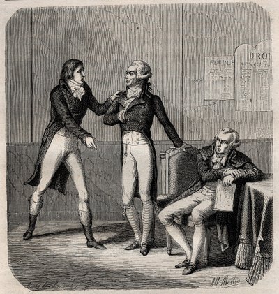 Maximilien Robespierre - Louis de Saint-Just (Saint-Just autorstwa Anonymous Anonymous