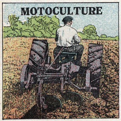 Trakcja mechaniczna: kultura motocyklowa. Anonimowa ilustracja z 1925 r. Ze zbiorów prywatnych. autorstwa Anonymous Anonymous