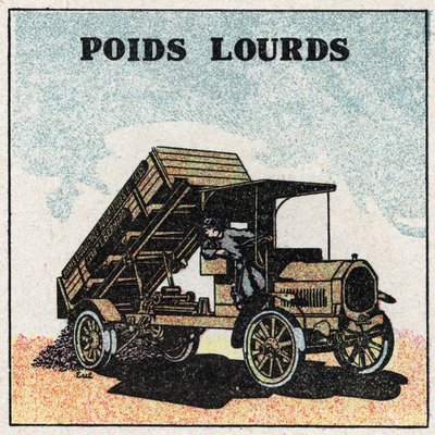 Trakcja mechaniczna: ciężarówki. Anonimowa ilustracja z 1925 r. Ze zbiorów prywatnych. autorstwa Anonymous Anonymous